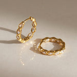 Load image into Gallery viewer, Miller Zirconia Huggie Hoop Earrings – 18K Gold-Plated
