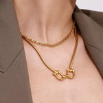 Load image into Gallery viewer, Monara Horseshoe Necklace – 18K Gold-Plated
