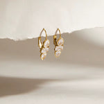 Load image into Gallery viewer, Naya Geometric Zirconia Earrings – 18K Gold-Plated Waterproof
