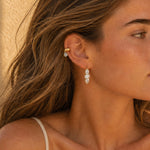 Load image into Gallery viewer, Naya Geometric Zirconia Earrings – 18K Gold-Plated Waterproof
