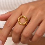 Load image into Gallery viewer, Nina Circle Gold Ring – 18K Gold-Plated
