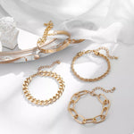 تحميل الصورة في عارض المعرض، Noelle 4 Piece Bracelet - 18K Gold-Plated
