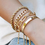 تحميل الصورة في عارض المعرض، Noelle 4 Piece Bracelet - 18K Gold-Plated
