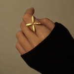 Load image into Gallery viewer, Nue Crisscross Open Ring –  18K  Gold-Plated &amp; Silver-Plated
