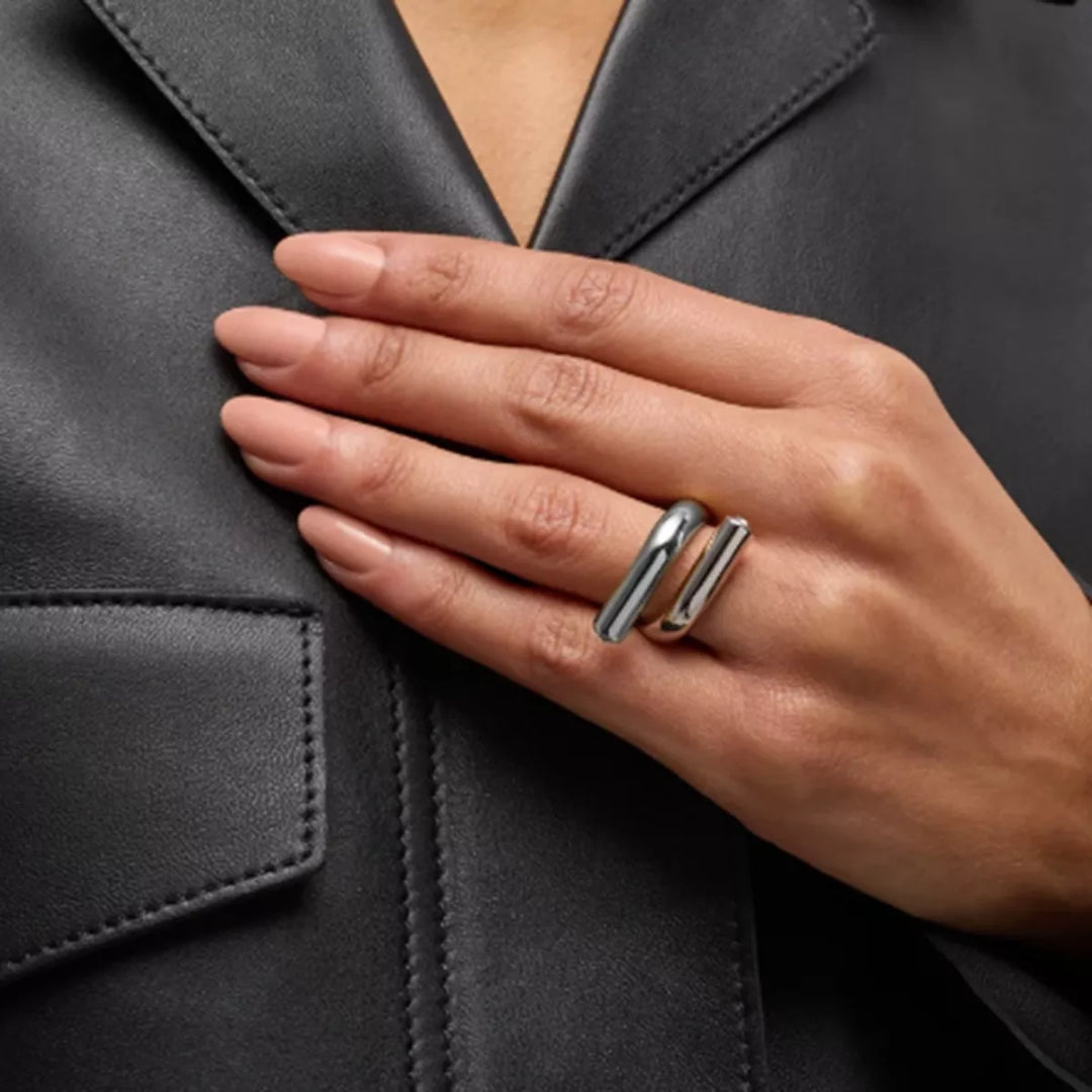 Olive Bypass Ring - 18K Gold-Plated & Silver-Plated