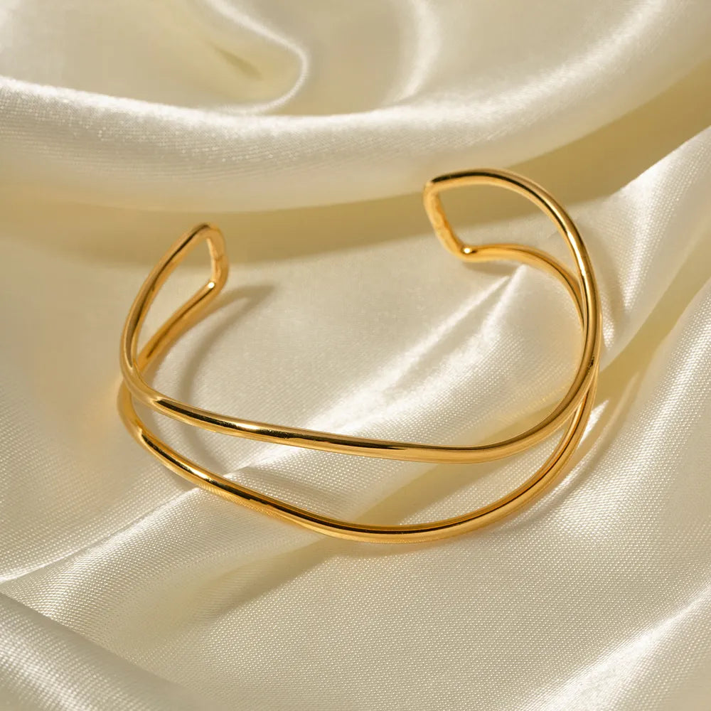 Orélia Cuff Bracelet - 18K Gold-Plated