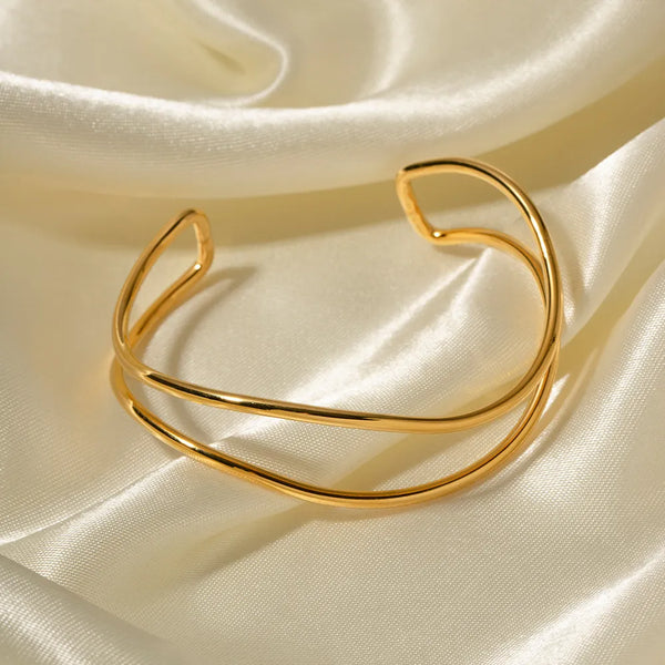 Orélia Cuff Bracelet - 18K Gold-Plated