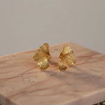 تحميل الصورة في عارض المعرض، Orlena Textured Stud Earrings - 18K Gold-Plated
