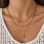 Load image into Gallery viewer, Orlina Triple Layer Pendant Necklace – 18K Gold-Plated
