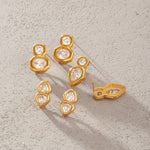 Load image into Gallery viewer, Perry Geometric Crystal Earrings – 18K Gold-Plated
