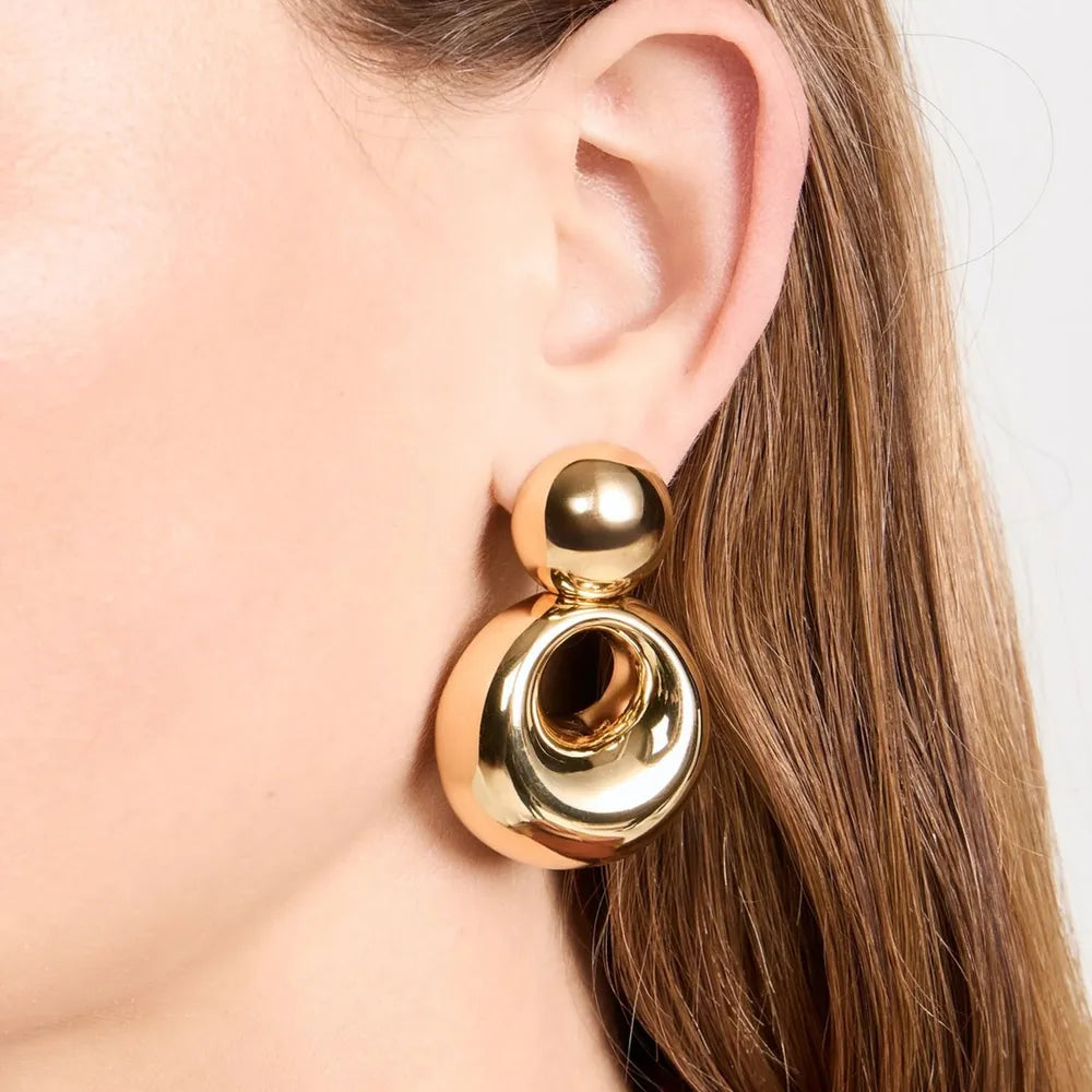 Priscila Cutout Earrings - 18K Gold-Plated