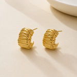 Load image into Gallery viewer, Rae Hollow Hoop Earrings – 14K Gold-Plated
