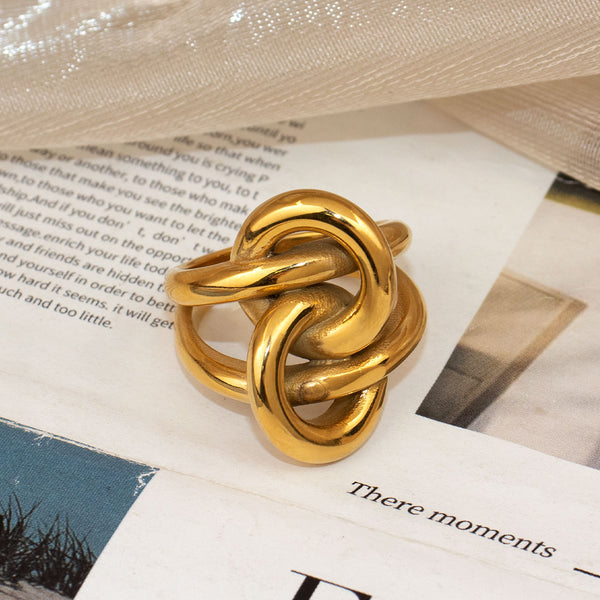 Rarissime Double Knot Ring – 18K Gold-Plated