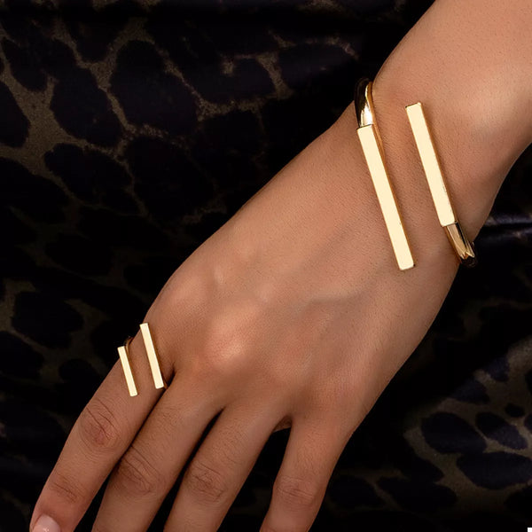 René Adjustable Jewelry Set - Gold-Plated
