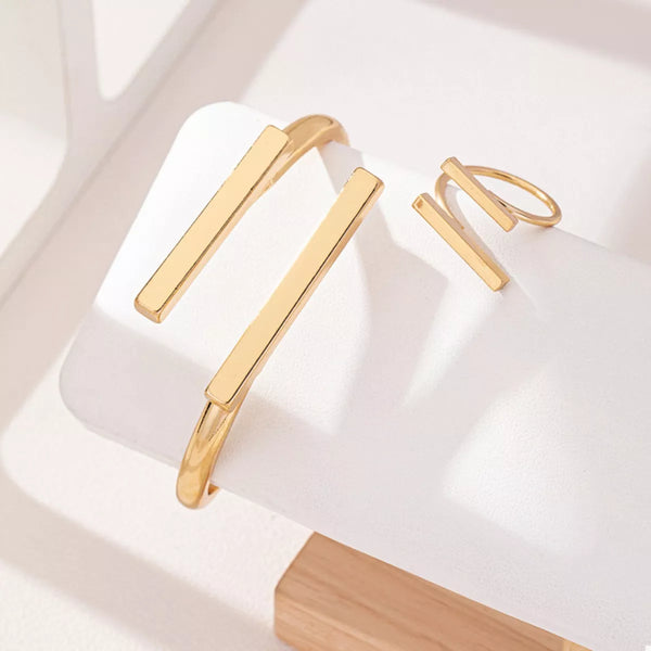 René Adjustable Jewelry Set - Gold-Plated