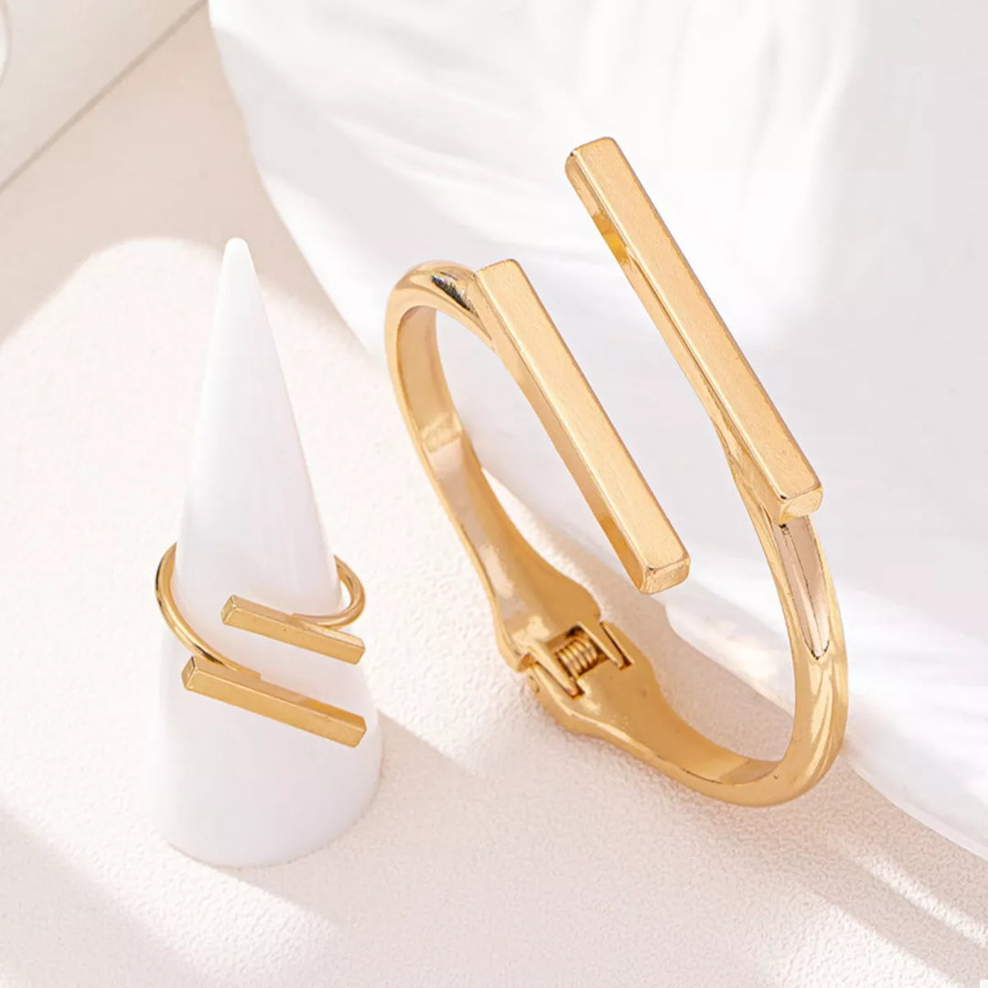 René Adjustable Jewelry Set - Gold-Plated
