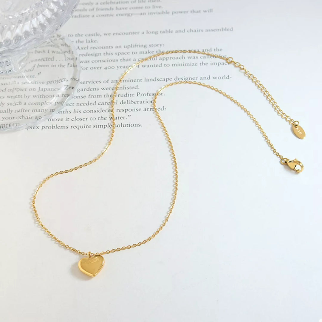 Roséa Heart Pendant Necklace – 18K Gold-Plated