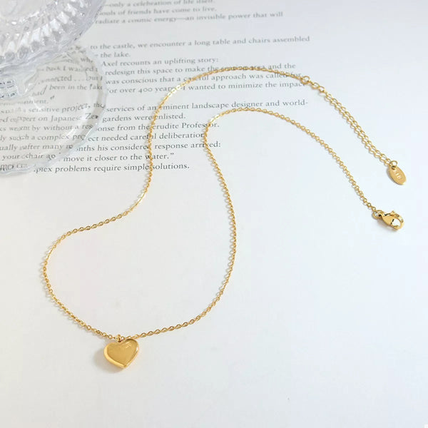 Roséa Heart Pendant Necklace – 18K Gold-Plated