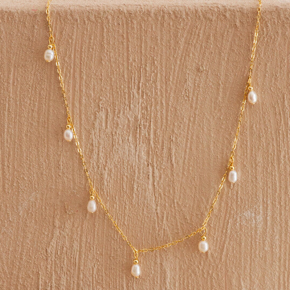 Rosalie Pearl Tassel Necklace – 14K Gold-Plated