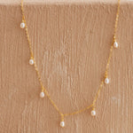 Load image into Gallery viewer, Rosalie Pearl Tassel Necklace – 14K Gold-Plated
