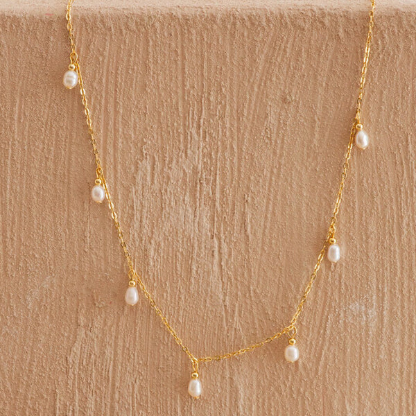 Rosalie Pearl Tassel Necklace – 14K Gold-Plated
