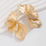 Load image into Gallery viewer, Rosine Oversized Sculptural Leaf Earrings - Stainless Steel
