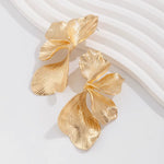 Load image into Gallery viewer, Rosine Oversized Sculptural Leaf Earrings - Stainless Steel

