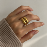 Load image into Gallery viewer, Sahira Double-Layered Ring - 18K Gold-Plated
