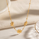 Load image into Gallery viewer, Faye Floral Pendant Necklace – 18K Gold-Plated
