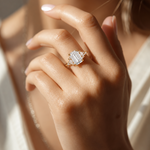 Load image into Gallery viewer, Bague en moissanite 3 carats – Bijou en argent sterling 925 plaqué or 18 carats
