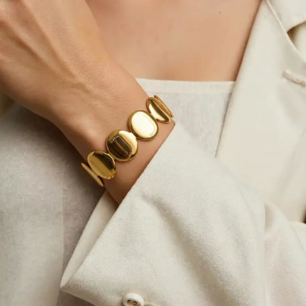 Thalita Open Bangle Bracelet - 18K Gold-Plated