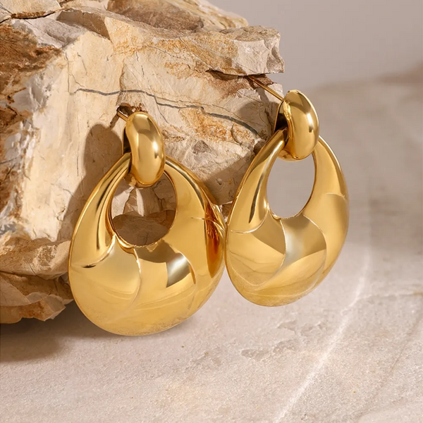 Stainless Steel Teardrop Shape Earrings