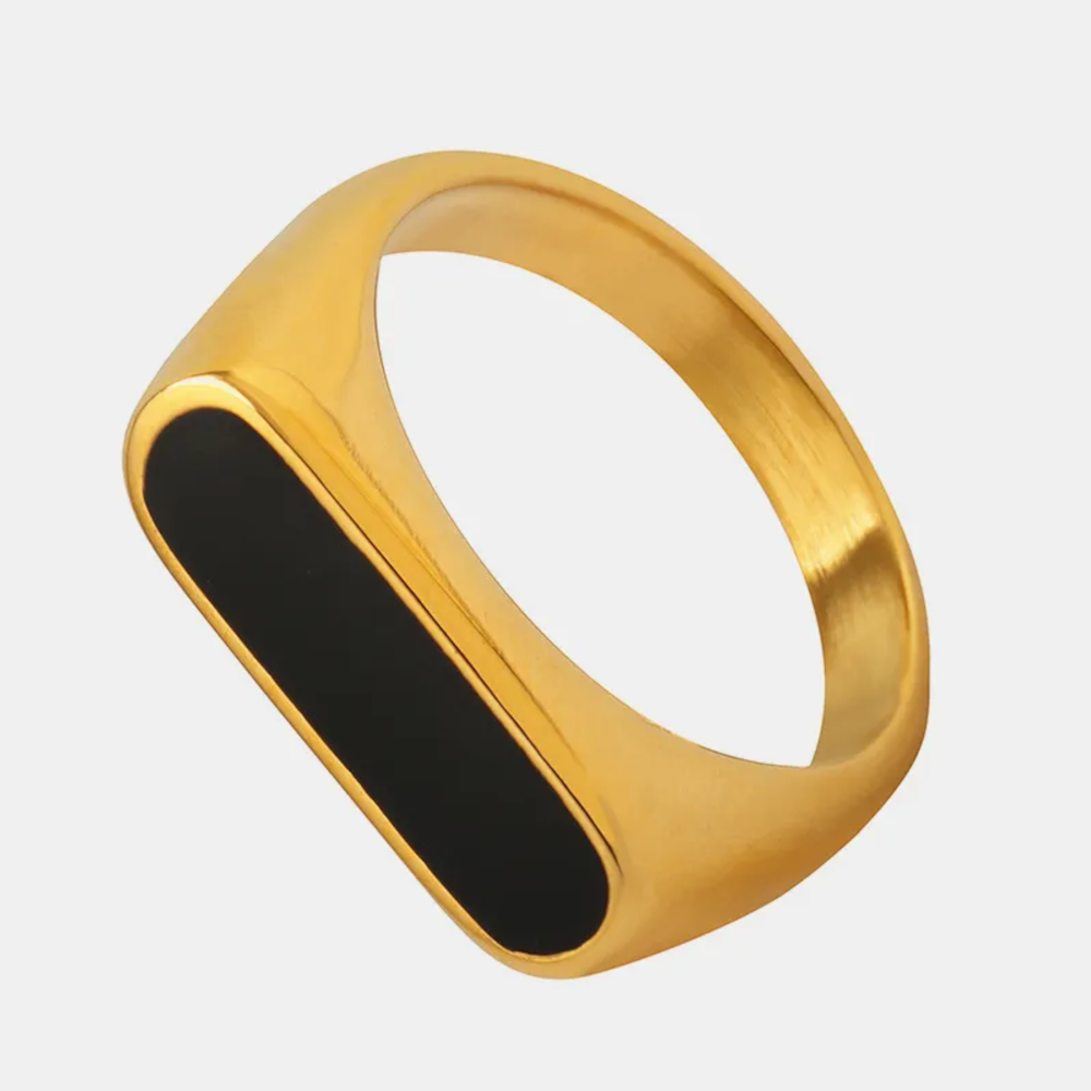 Liberté Enamel Drip Ring – 18K Gold-Plated