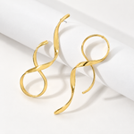 Load image into Gallery viewer, Seralyn_Spiral_Drop_Earrings_18K_Gold-Plated_Silver-Plated
