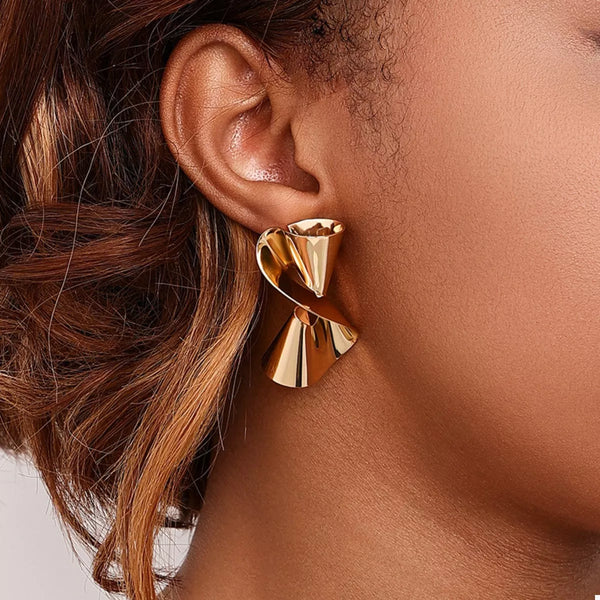 Serenna Twist Earrings - 18K Gold- Plated