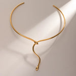 Load image into Gallery viewer, Serpentine Choker Waterproof Necklace – 18K Gold-Plated
