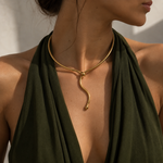 Load image into Gallery viewer, Serpentine Choker Waterproof Necklace – 18K Gold-Plated
