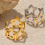 Load image into Gallery viewer, Sirena Star Open Ring – 18K Gold-Plated &amp; Two-Tone
