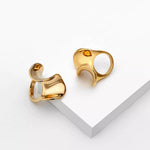 تحميل الصورة في عارض المعرض، Soir Geometric Sculptural Ring – 18K Gold-Plated
