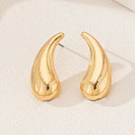 Load image into Gallery viewer, Solara Teardrop Stud Earrings – 18K Gold-Plated &amp; Silver
