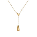 Load image into Gallery viewer, Solenne Double Teardrop Necklace – 18K Gold-Plated
