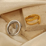 Load image into Gallery viewer, Solil Layered Wrap Ring – Gold &amp; Silver-Plated 
