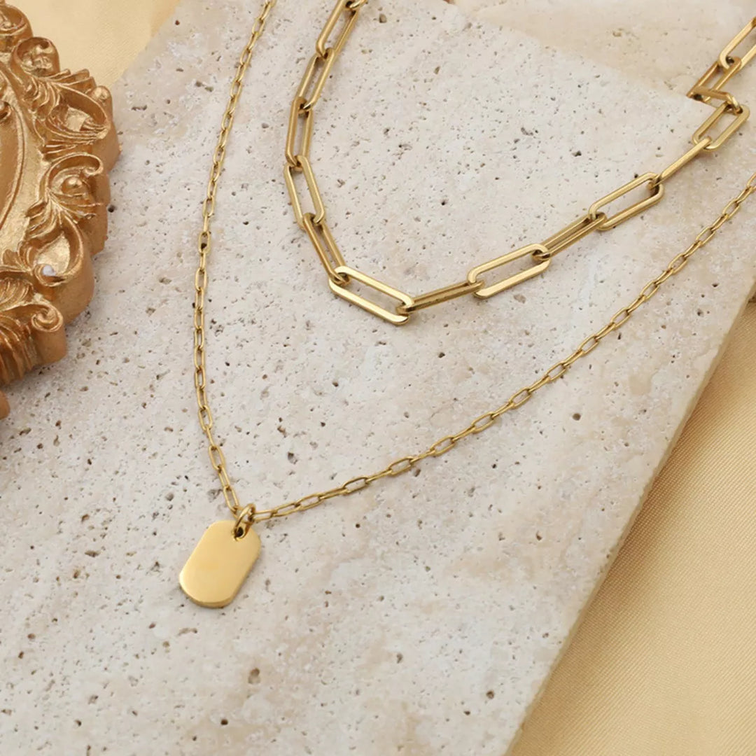 Soraya Double Layer Necklace – 18K Gold-Plated