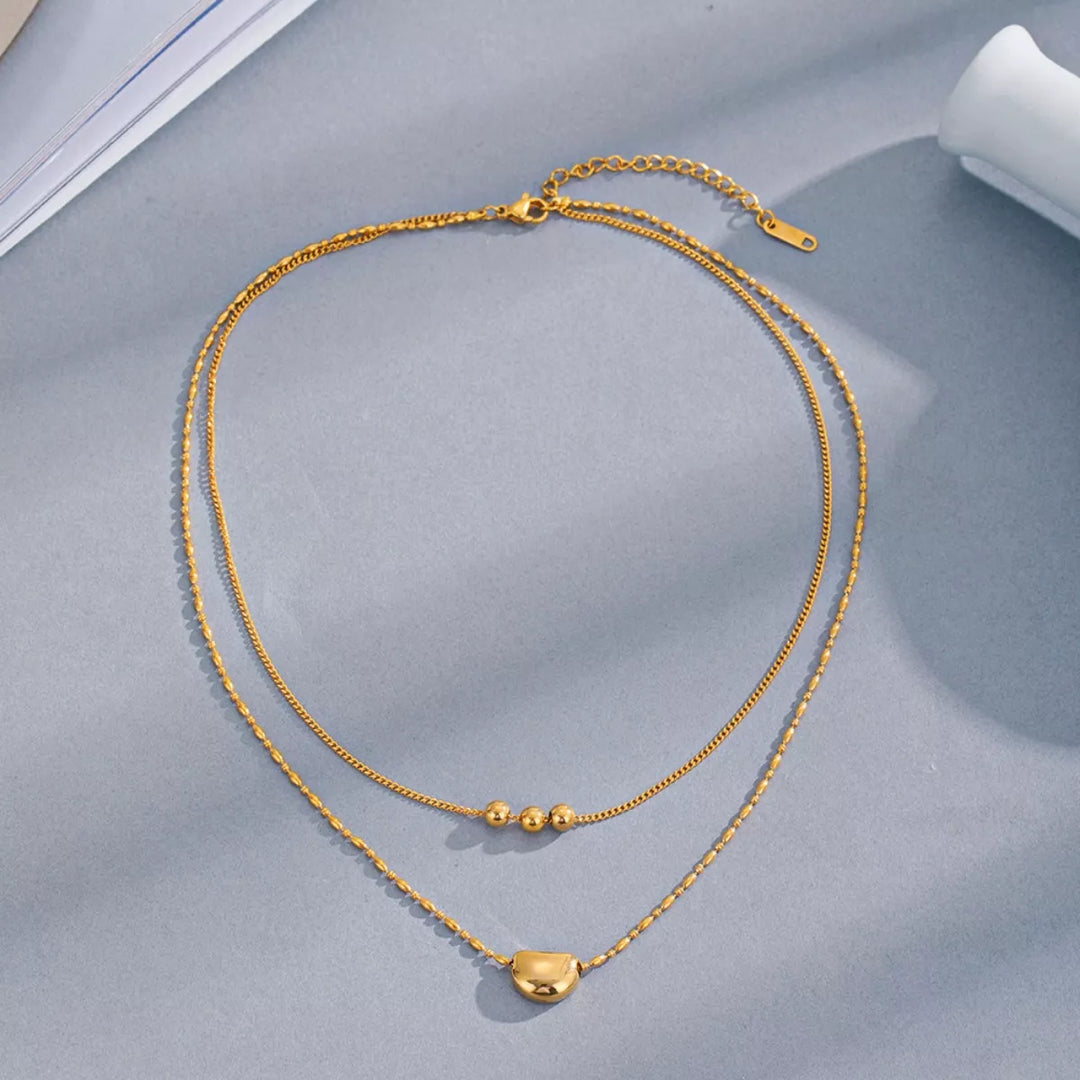 Sorelle Double Layer Necklace – 18K Gold-Plated