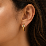 Load image into Gallery viewer, Sutton Snake Huggie Earrings Zirconia – 18K Gold-Plated
