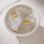 Load image into Gallery viewer, Sutton Snake Huggie Earrings Zirconia – 18K Gold-Plated

