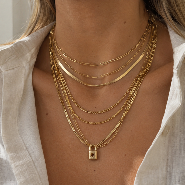 Sylara Multi-Layer Necklace – 18K Gold-Plated Stainless Steel