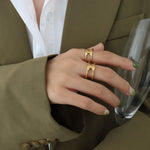 Load image into Gallery viewer, Tatiane Double Layer Ring – 18K Gold-Plated
