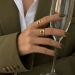 Load image into Gallery viewer, Tatiane Double Layer Ring – 18K Gold-Plated
