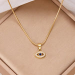 Load image into Gallery viewer, Virelia Rhinestone Pendant Necklace – 18K Gold-Plated
